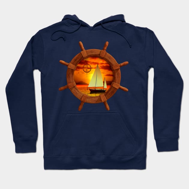 Sailboat Sunset Hoodie by Packrat